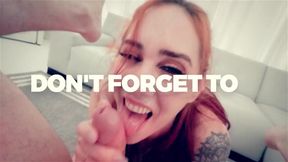Sexy petite babe with big boobs sucks cock deepthroat