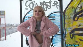 Lewd Blondie Student Shagged In Basement