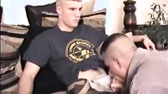 Straight Soldier CJ Gets His Cock Sucked in Uniform