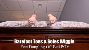 Barefoot Toes & Soles Wiggle - Feet Dangling Off Bed POV - Kylie Jacobsx - MP4 4K HD