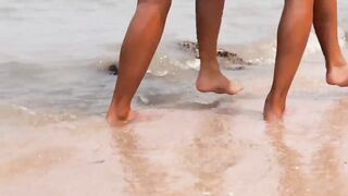 Lilly and Namy Getting Cutie and Sexual On Empty Beach