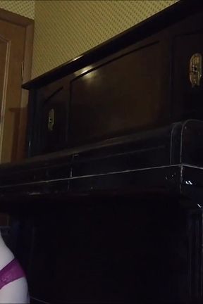 She Cums After Sex at the Piano