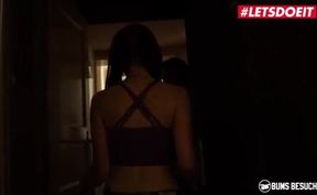 German Roommate Surprises Her Friend with a Playful Morning Adventure Using a Strap-On