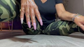 Sexy Pink n White Long Nails JOI