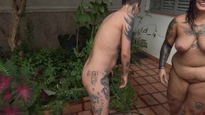 Hose Bath - Rotten Venus and D'louise Having Fun on a Hot Day!