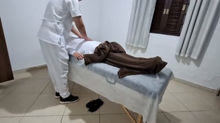 The doctor performs several exams on the patient's ass and pussy before eating her ass