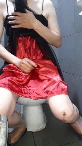 Cum Inside Satin Silk Lining From Beautiful Dress