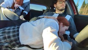 car sex with my teen stepsister, redhead hot girl, creampie (dia italiano amatoriale)