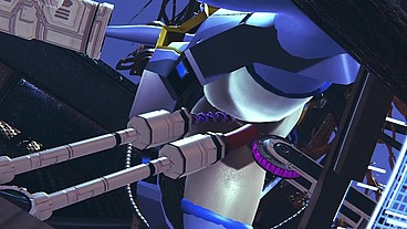Robot Girl on a Sex Machine - 3D Hentai