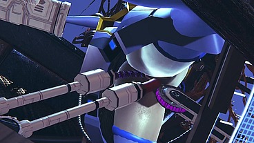 Robot Girl on a Sex Machine - 3D Hentai