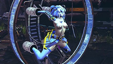 Robot Girl on a Sex Machine - 3D Hentai