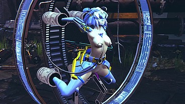 Robot Girl on a Sex Machine - 3D Hentai