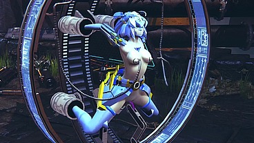 Robot Girl on a Sex Machine - 3D Hentai