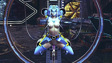 Robot Girl on a Sex Machine - 3D Hentai