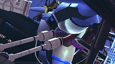 Robot Girl on a Sex Machine - 3D Hentai