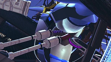 Robot Girl on a Sex Machine - 3D Hentai