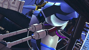 Robot Girl on a Sex Machine - 3D Hentai