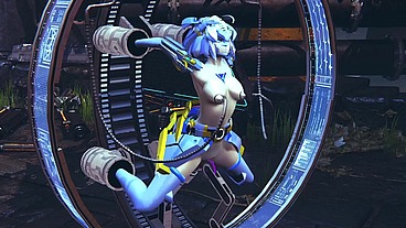 Robot Girl on a Sex Machine - 3D Hentai