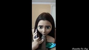 Sister-in-Law MILF Blowjob While Phone Cheating