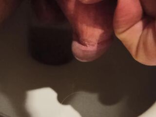 I pee and wank my dickhead.