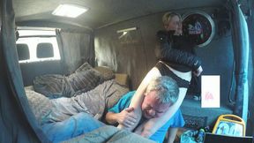 Chelsea's Neck Scissors In The Camper