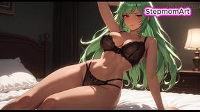 Stepmom seduces in hot bed - Dirty talk during fuck sessions