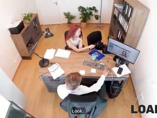 LOAN4K. Sirena Milano tempted a loan manager and drilled on the table