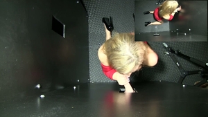 Gloryhole Secrets: Blonde Bimbo Gagging on a Rod