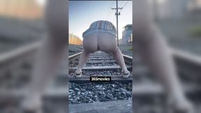 Milf Urinates Outside, Pissing Nonstop, Almost Caught Peeing