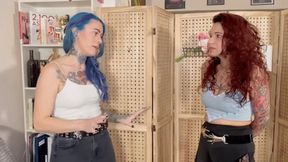 Ginary and Nichole slumber party blow and pop balloons HIDEF MOV
