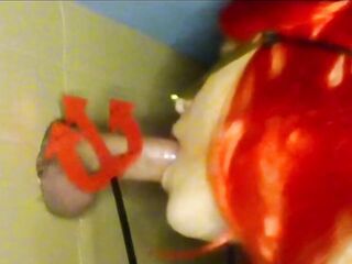 Hawt devil in gloryhole