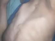 very skinny teen sinks in his stomach deep inside (stomach Vacuum)
