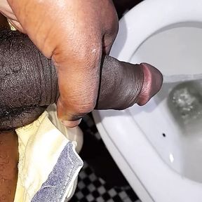 Black big cock pee hard