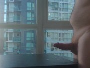 Thick Ginger Cock Shoots and Shows for Condo Neighbors