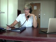 SEXY SECRETARY BROOKS RIDES DILDO IN OFFICE XXX