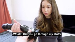Roommate discovers hot babe's secret
