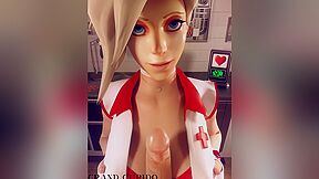 Mercy Providing First Help To Your Injured Cock