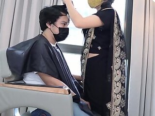 Indian Barber &comma; who is Horny while hair Cutting