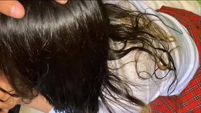 hermanastra me debe un dinero y me lo paga mamandome la polla hasta follarmela por detr&aacute_s final inesperado - universitaria latina caliente de culo perfecto