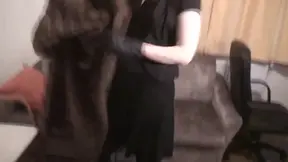 Sitting on slave's face in black pantyhose