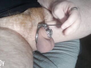 Plump Soft Rod Gets Trapped In Metal. I Need More Chastity Toys!