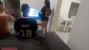 I had to have sex with my husband's friend because of a bet &mdash;  but I got horny and ended up doing DP with both of them