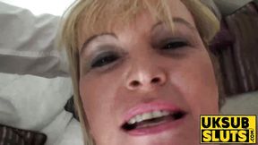UKSubSluts com - Chubby MILF Alisha's sucking and riding stiffed prick with joy
