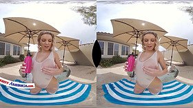 Karma Rx, Valentina Nappi & Ivy Lebelle get naughty in virtual reality during Naughty America Day at the Pool!