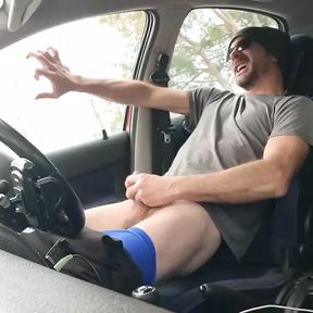 Big jerk off session in car, remi06cam4