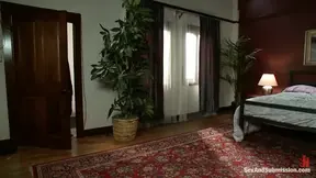 Landlord's hot tenant lets him play with her feet and toys before getting