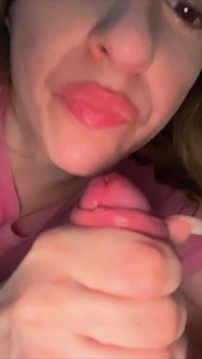 Taking All the Cum From His Cock and Tasting It