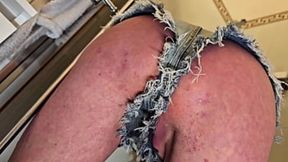Hot Teen Tries to Pee in Jeans &mdash;  Next He Pees on Her Back