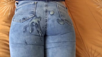 After fucking, I pull up my jeans to receive big cumshots in my ass