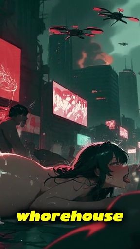 Mega-fucker Awakens: Future Slut Kira Gags on 30cm Virgin Cock in Ai Anime Hentai